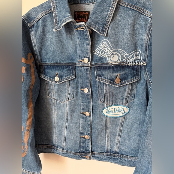 Viral Von Dutch Blue Denim Jacket - Picture 3 of 4